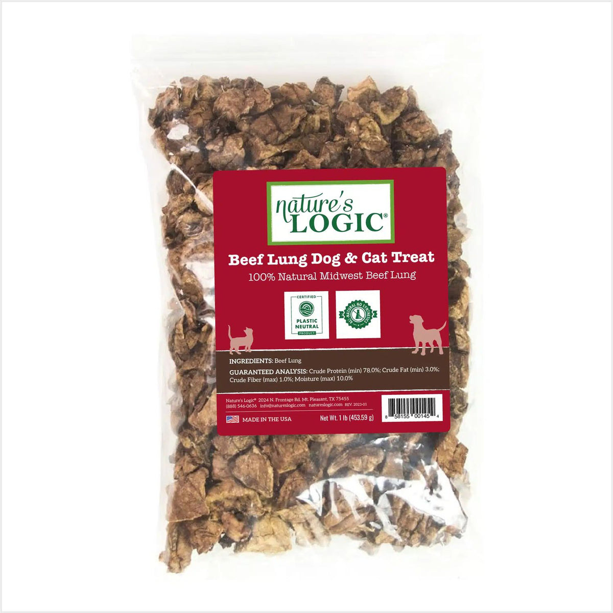 Natures Logic NLOGIC Dog Beef LUNG