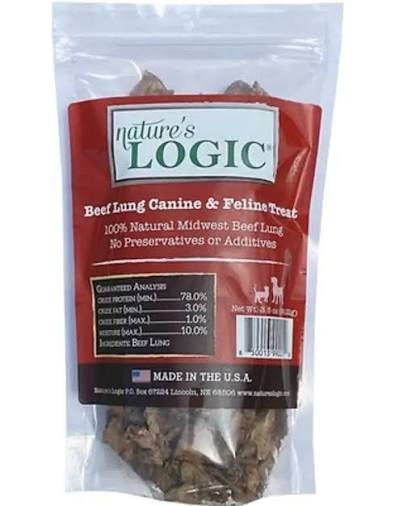 Natures Logic NLOGIC Dog Grain Free Beef LUNG BTS 3.5 oz