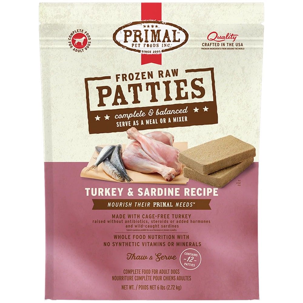Primal Dog Food PAT Turkey Sardine 18 lb