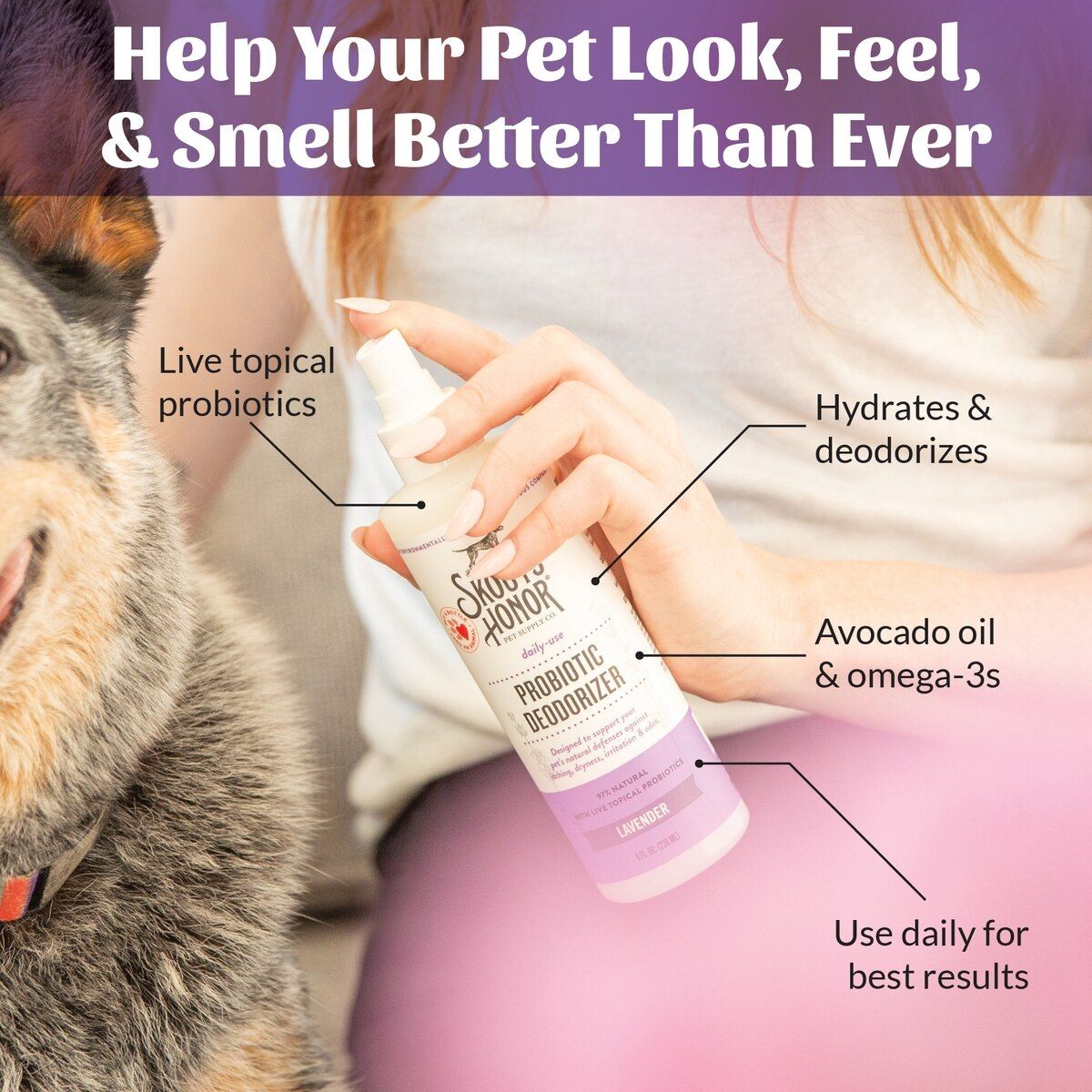 SH Deodorizer Spray Lav. 8Oz