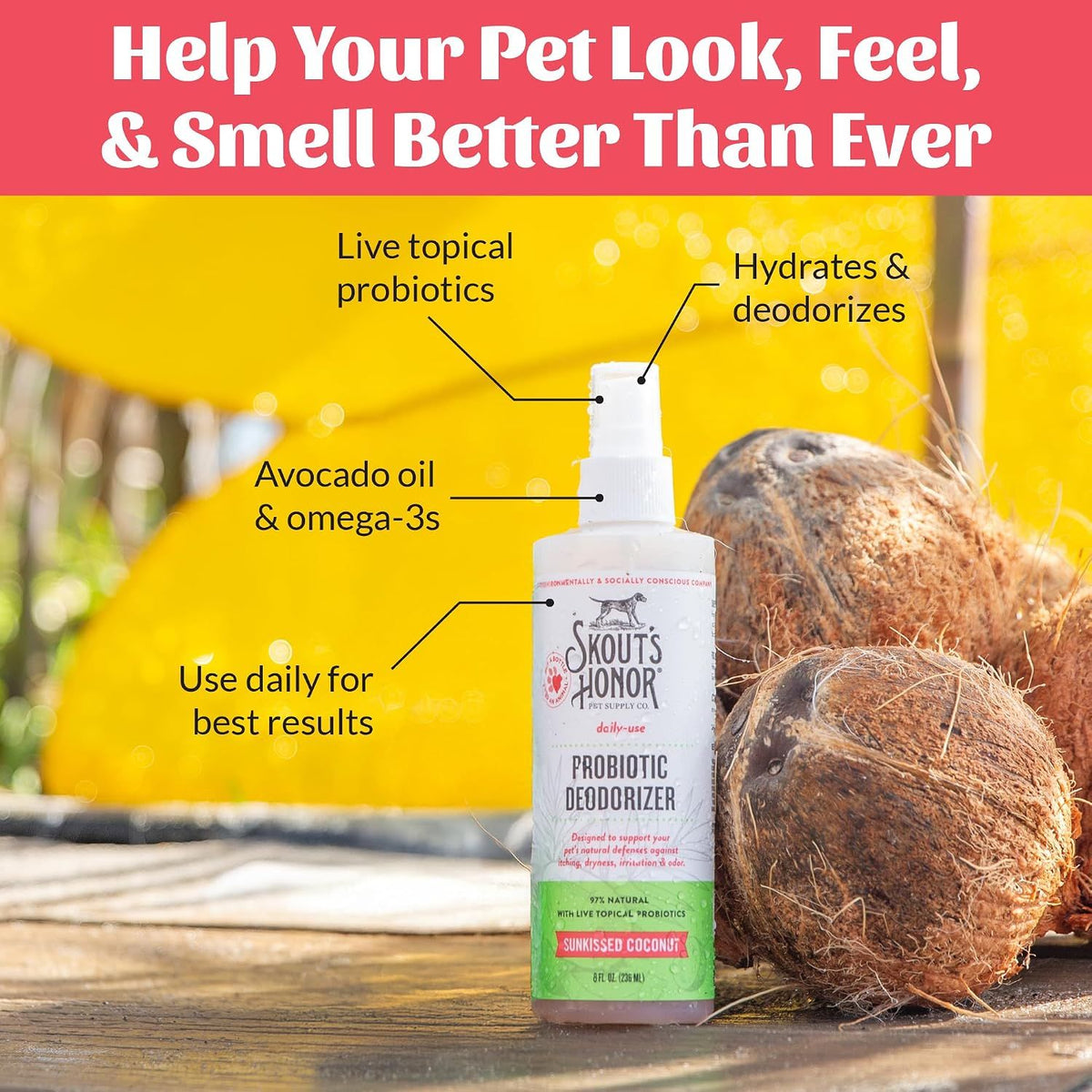 SH Deodor Coconut 8Oz