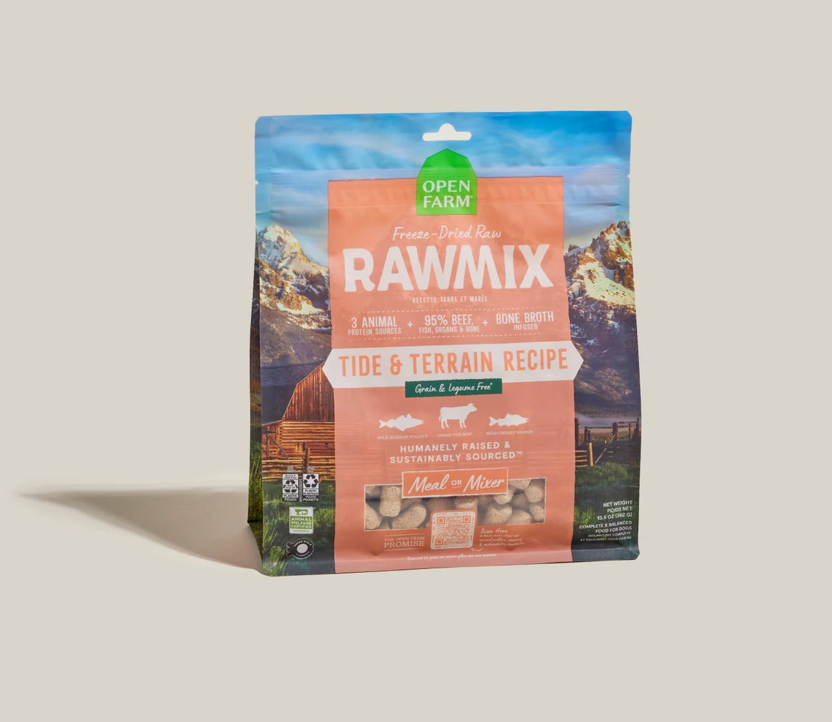 Open Farm Dog Grain Free Raw Mix Morsels Tide & Terrain 13.5 oz