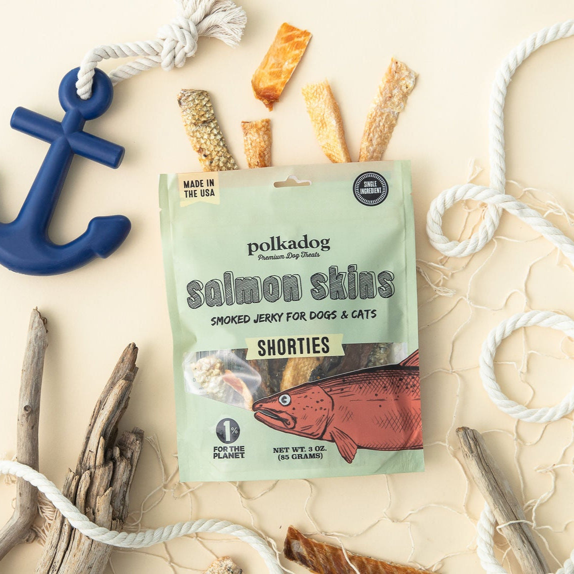 Polka Dog Salmon Skin Jerky 4oz 1