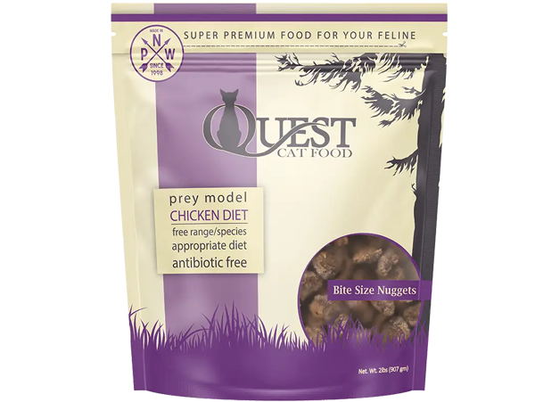 Steve’s Real Food Quest Frozen Cat Food Nuggets, Chicken, 2 lb