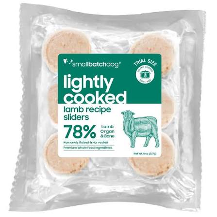 Small Batch Frozen Dog Lightly Cooked Lamb Trial 8oz
