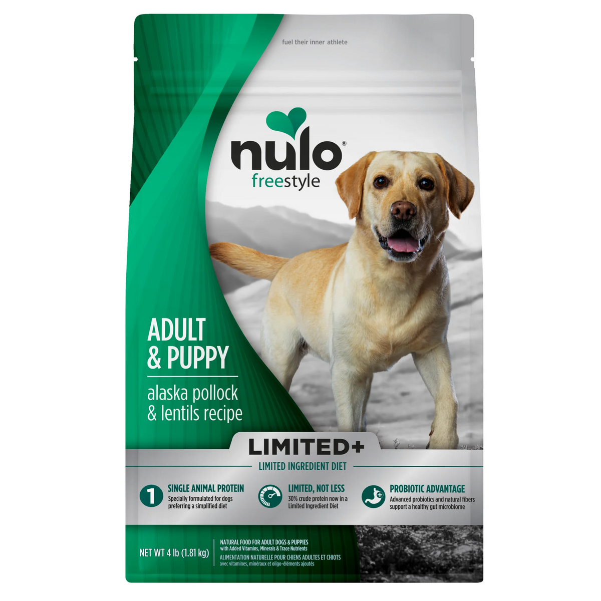Nulo freestyle Puppy & Adult Grain Free Limited+ Alaska Polluck & Lentils