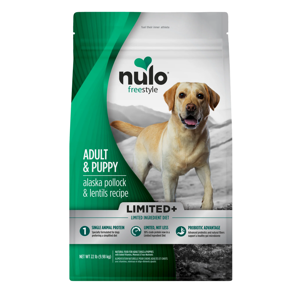 Nulo freestyle Puppy & Adult Grain Free Limited+ Alaska Polluck & Lentils