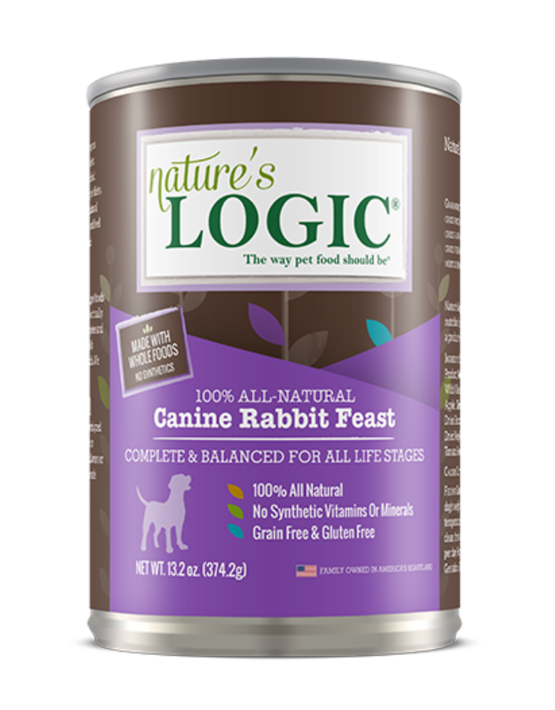 Nature's Logic Canine Canned Food Rabbit 13.2oz