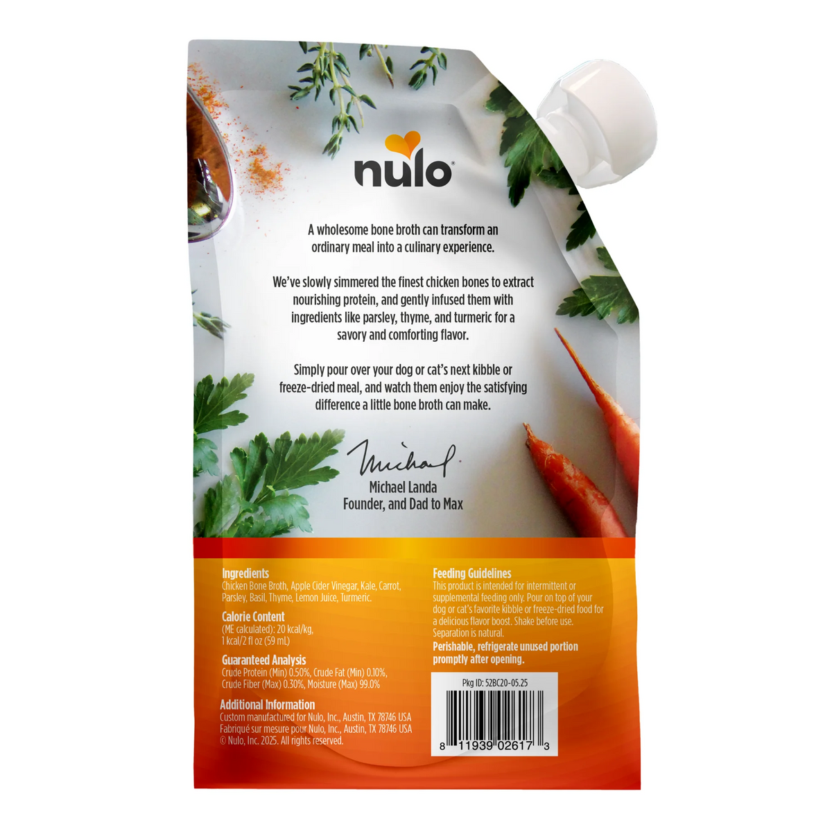 Nulo Freestyle Chicken Bone Broth 20oz